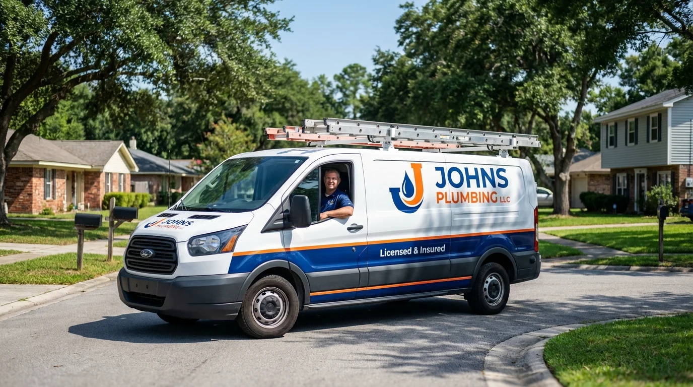Johns Plumbing LLC service van in Burke, VA